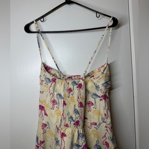 Collectif Retro Flamingo Novelty Swing Fit & Flare Yellow Blue Pink Dress 4XL - Picture 9 of 16